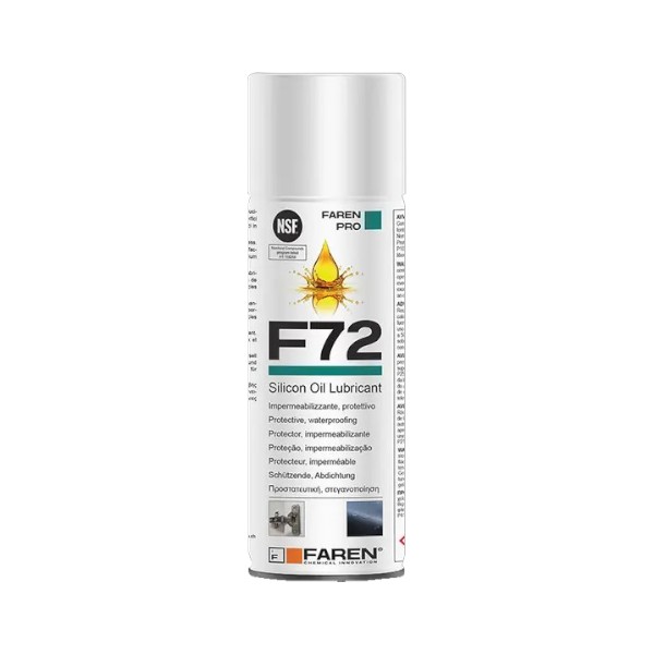 F72 Σπρει Σιλικόνης 400ml Κατάλληλο Για Βιομηχανίες Τροφίμων