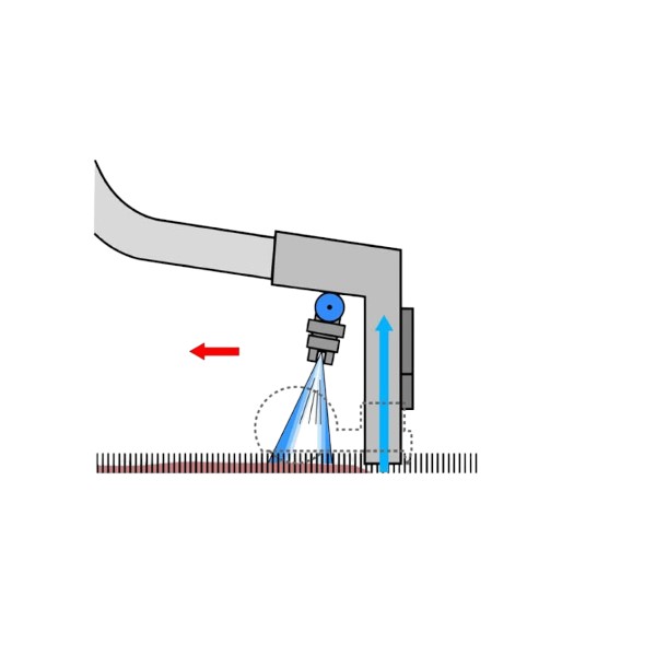 Εξάρτημα καθαρισμού δαπέδου 270mm μηχανής Extraction Sabrina
