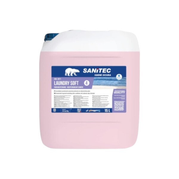 Sanitec Laundry Soft Συμπυκνωμένο Μαλακτικό Πλυντηρίου Ρούχων Με Αποσμητική Δράση Μeditteranean Flowers 15L