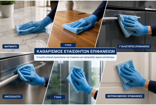 Καθαρισμός Ευαίσθητων Επιφανειών – Πώς Επιλέγουμε το Σωστό Καθαριστικό 