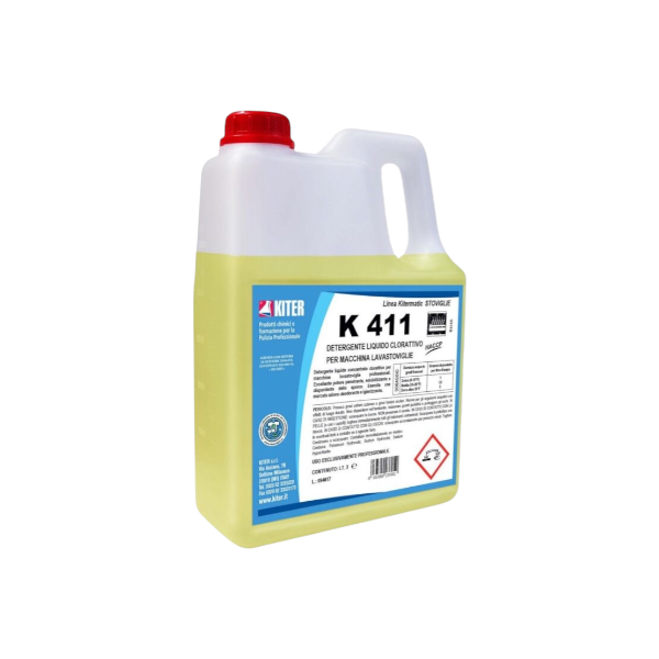 K411 Υγρό Πλυντηρίου Πιάτων Με Ενεργό Χλώριο 3L